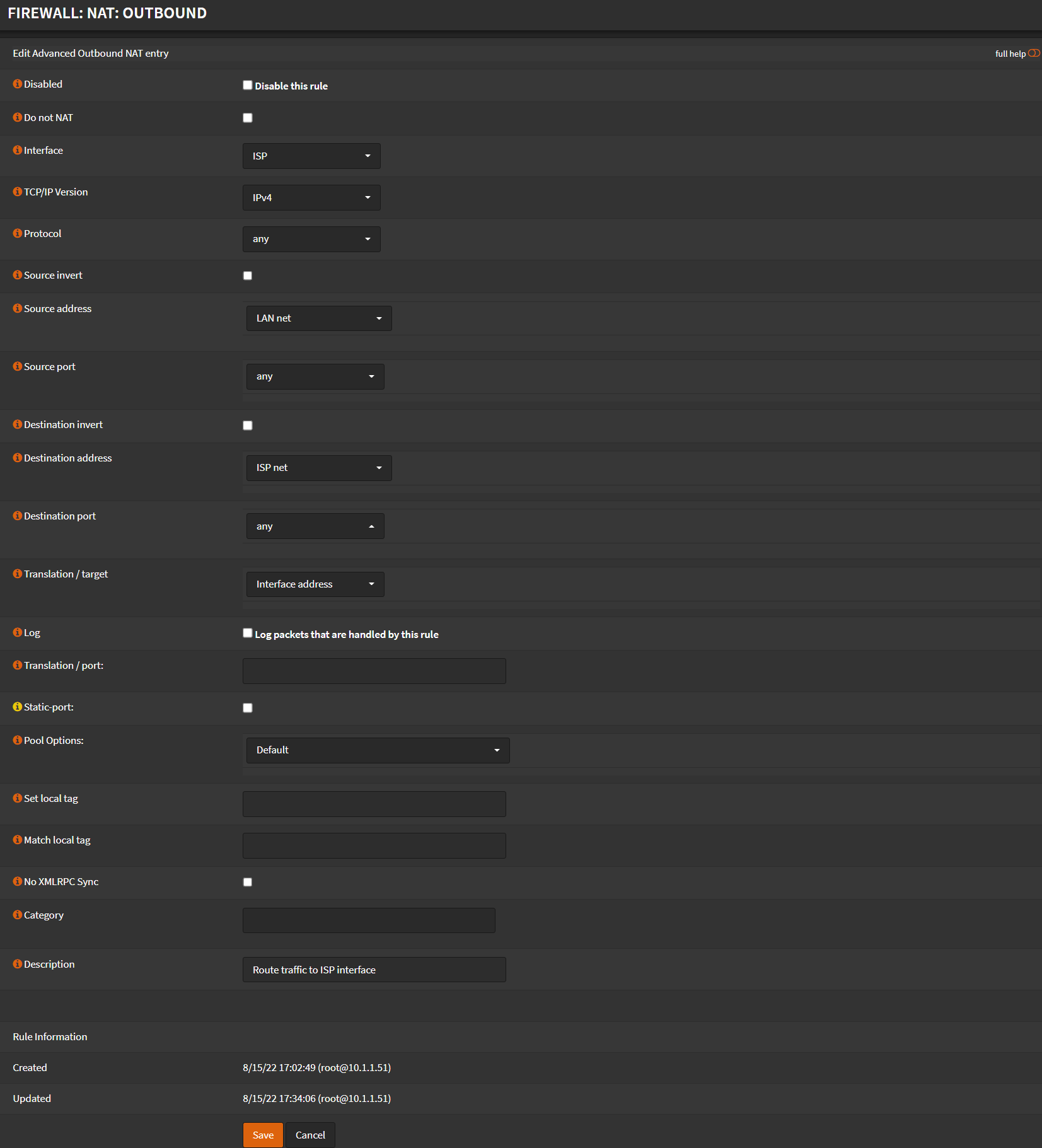 modem-nat-outbound-config